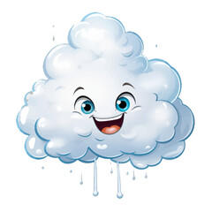funny cloud with rain
