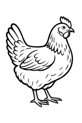 Charming Hen illustration perfect for farm, food, and country lifestyle projects
