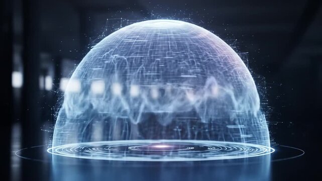 Futuristic Digital Globe with Data Network
