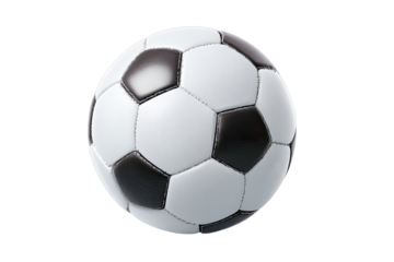 Soccer ball, white and black panels