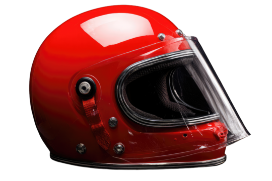Red motorcycle helmet profile (1)