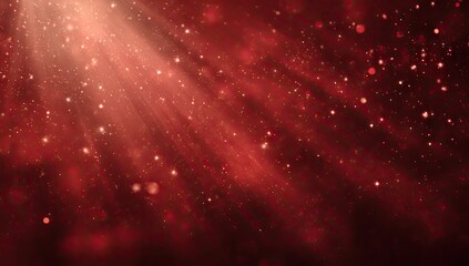 Red, glowing, glittery background with light rays