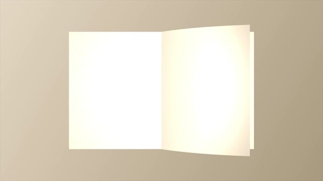 4k 3D Flipping book page curl transition animation being flipped over, Opening book video.	
