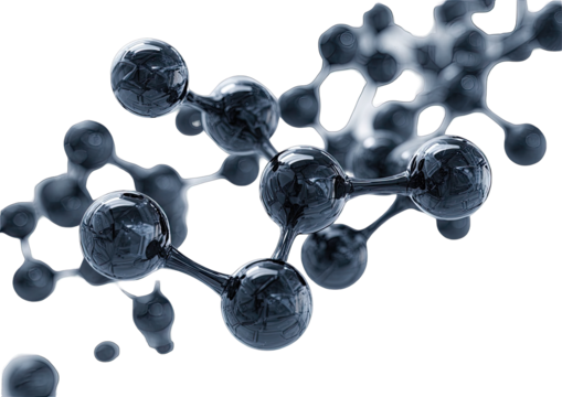 Abstract molecular structure graphic