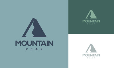 Modern Mountain Peak logo designs concept vector, Simple Landscape Hills logo element Mountain Peaks
