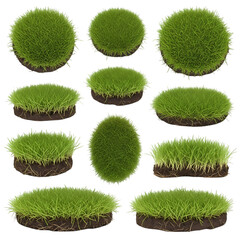 Lush Green Grass Patches: Perfect for Landscaping & Design Projects