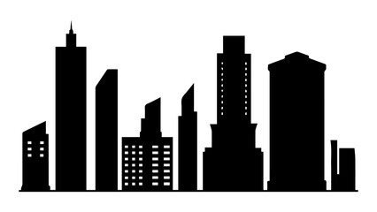 Obraz premium PNG Building silhouette architecture metropolis.