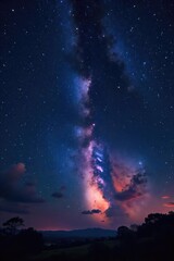 Awe-inspiring night sky ablaze with a breathtaking shower of shooting stars streaking across the inky blackness Perfect for travel, astronomy, and celestial themes , astronomy, sparkle