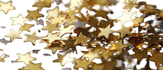 Gold star confetti background