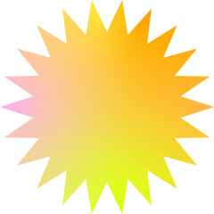 Abstract Warm Gradient Starburst Design Element