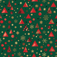 Modern Geometric Christmas Gift Wrap