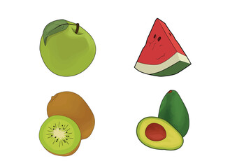 Fruits fresh green