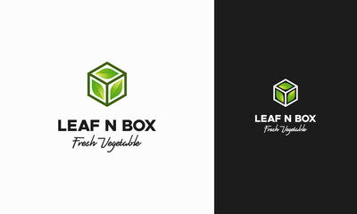Vegetable Box logo designs concept vector, Nature Box logo designs icon, Nutrition Box logo symbol