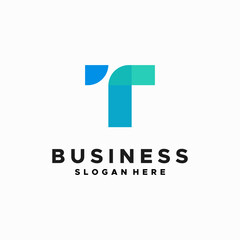 Modern Geometric T Initial logo designs concept vector, Business Initial Letter logo