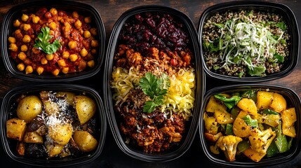 Delicious and healthy meal prep options ready for a busy week with flavorful variety