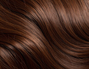 Fototapeta premium Luxurious Chocolate Brown Hair Smooth, Silky, and Shiny Texture