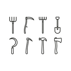 Farming Tools Icon Set