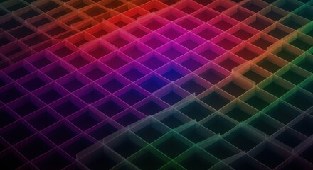 Vibrant Grid: A Symphony of Colors and Geometric Precision