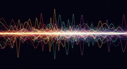 Abstract Colorful Sound Waves Visualization
