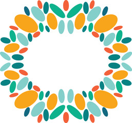 vector frame made of colorful splashes