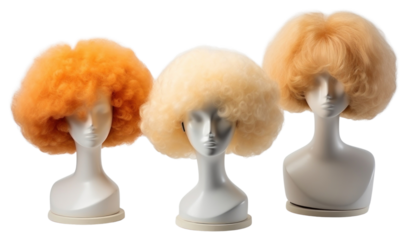 PNG Wig white doll mannequin.