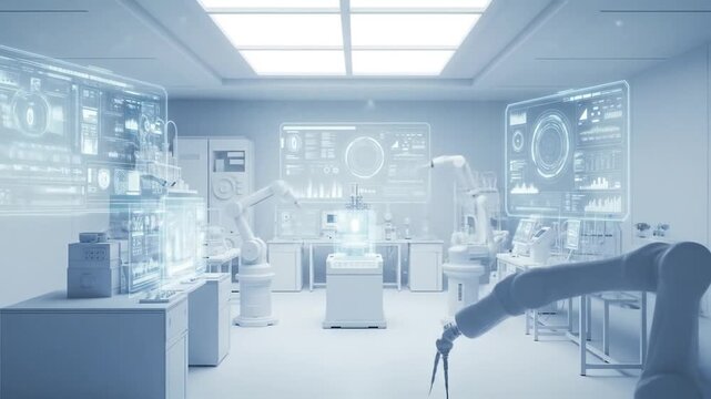 Futuristic Lab Robotics: AI-Powered Innovation