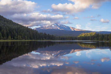 mountain lake reflection