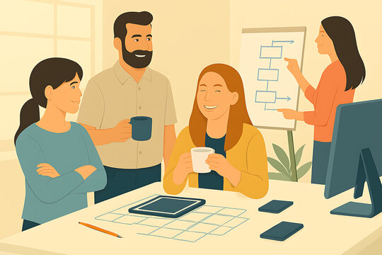 Precision in Progress: Strategic Collaboration in a Modern Office