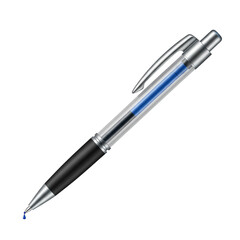 Sleek Transparent Pen: Close-up Product Shot