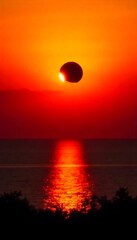 Generative AI: Celestial Eclipse Over a Serene Ocean Scene!