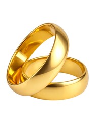 Two gold wedding rings