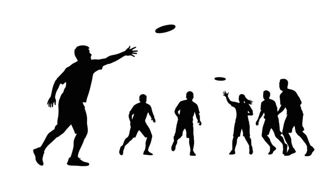 Lámina rígida for Sale con la obra «Ultimate Frisbee Silhouette | Frisbee  Jumping Catch» de TeeTimeGuys | Redbubble, image size:661x360