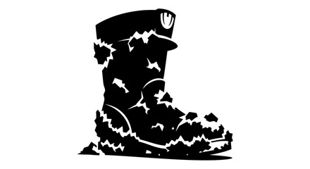 wornout military boot symbolic image for war sacrifice and veteran remembrance ideal for memorial day veterans day or remembrance day designs