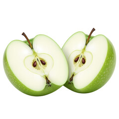sliced green apple