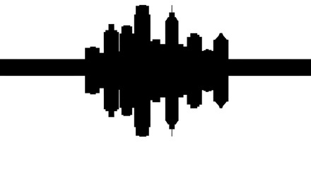striking cityscape silhouette perfect for urban design modern architecture and technology presentations