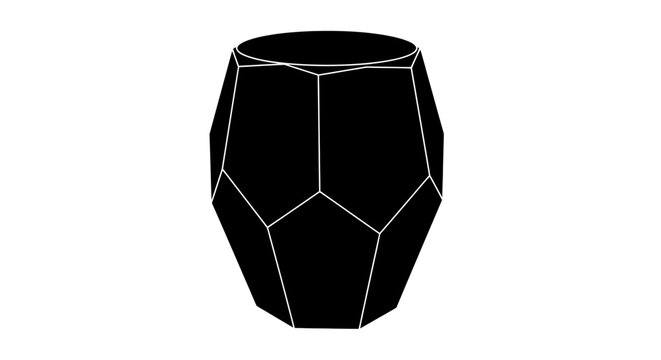 geometric black stool modern minimalist furniture for contemporary interiors elevating space design with clean lines and unique shape