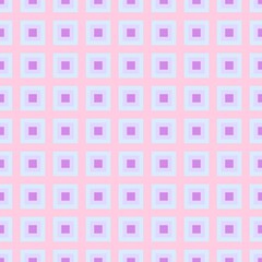 seamless geometric pattern. The color palette is a soft and romantic combination of light pink, baby blue, and various shades of purple, creating a harmonious and playful design.