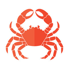 Crab silhouette. Isolated crab on white background

