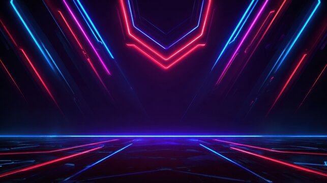 Stunning photo of futuristic esport background for gaming live streaming. Esport game tournament competition neon banner.