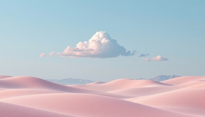 Serene Minimalist Landscape with Soft Pastel Sky