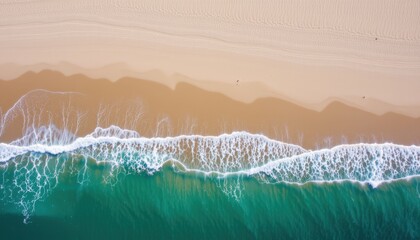 Serene Aerial View Coastal Shoreline