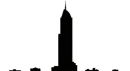 striking silhouette of a skyscraper perfect for urban modern and minimalist designs website banners and cityscape illustrations