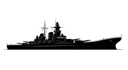 powerful battleship silhouette perfect for military history naval designs and war strategy illustrations websites and more