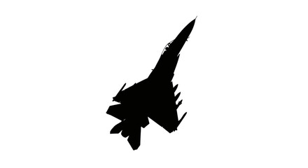 Obraz premium powerful fighter jet silhouette perfect for military aviation and powerthemed designs websites and presentations