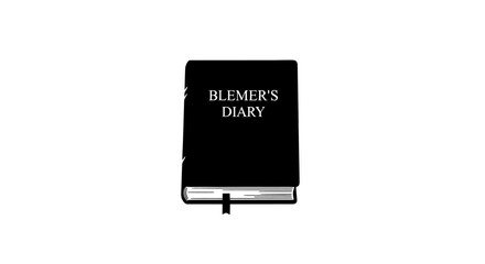 blemers diary a black and white book illustration perfect for journaling memory keeping and storytelling projects ideal for blogs websites and social media
