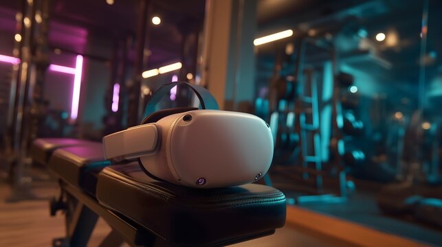 Virtual Reality Fitness Immersive Workouts in a Modern Gym