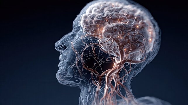 Brain impulses. Thinking prosess.