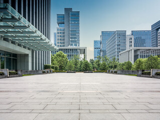 Fototapeta premium Modern Urban Landscape with Contemporary Architecture and Green Spaces