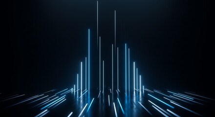 Blue light lines abstract digital background