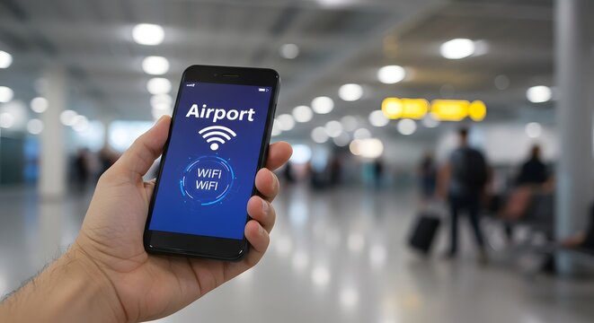 Airport Free WiFi Connection on Smartphone
